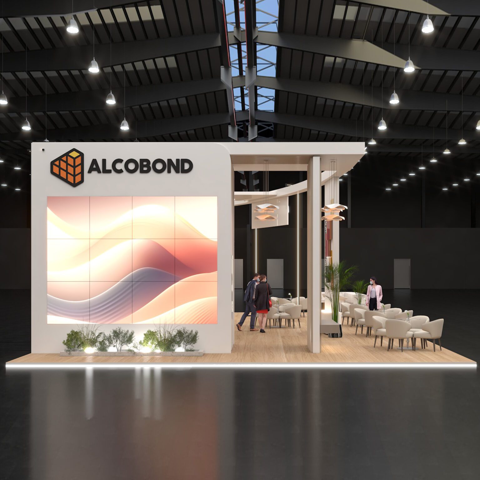 Alcobond booth 3d design