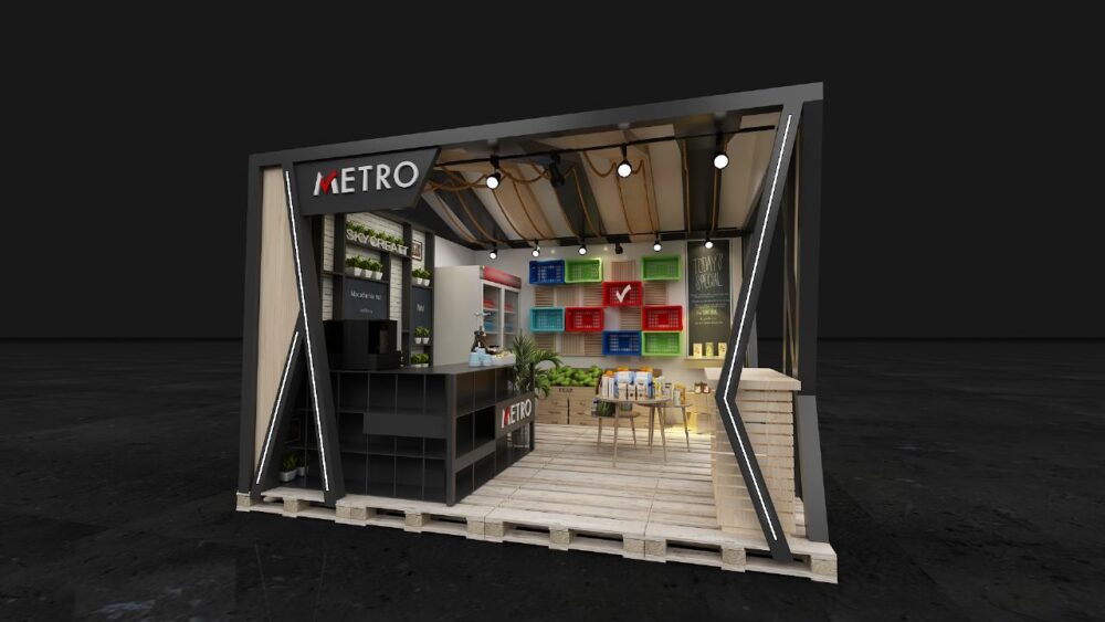 Metro booth 3D design